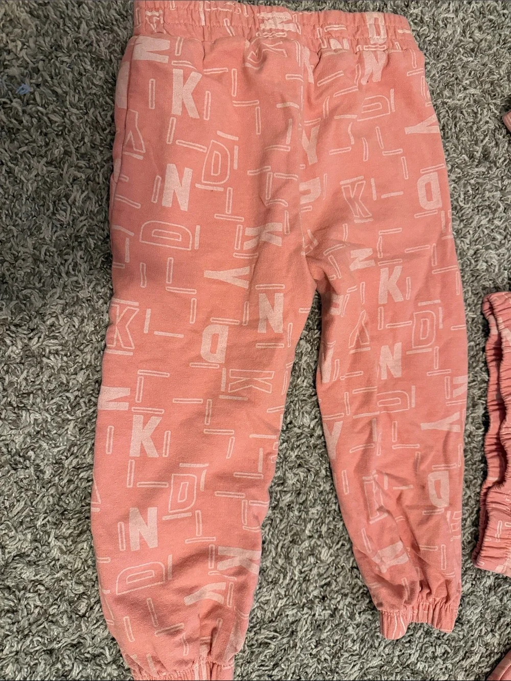 DKNY Pink Logo Print Hoodie & Jogger Set - Girls